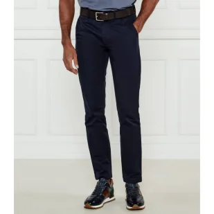 Calvin Klein Satynowe spodnie chino Slim Fit stretch - Spodnie męskie - miniaturka - grafika 1