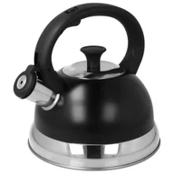 Czajniki na gaz - Czajnik stalowy z gwizdkiem tradycyjny na indukcję 2.5L czarny BRUNBESTE BB-2392 - miniaturka - grafika 1