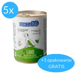 Forza10 Maintenance mokra 5x400g + 400g GRATIS (2,4kg) dla psa : smak - z jagnięciną, groszkiem i ziemniakami DOSTAWA 24h GRATIS od 99zł - Mokra karma dla psów - miniaturka - grafika 1