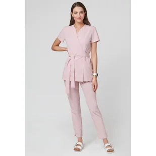 Spodnie Medyczne Damskie - Pastel Pink Rozmiar: 36 - Odzież medyczna - miniaturka - grafika 3