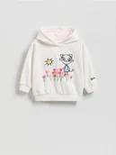 Bluzy dla dziewczynek - Reserved - Bluza Kicia Kocia - złamana biel - miniaturka - grafika 1