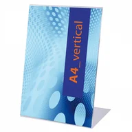 Wyposażenie lokali gastronomicznych - Jansen Display Stojak na menu na stół, typ L, A4 do wysokości, opakowanie 5 szt. LA4PXV - miniaturka - grafika 1