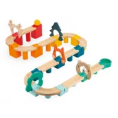 Zabawki zręcznościowe - Drewniana układanka tor Mój pierwszy kulodrom 2+ Janod - miniaturka - grafika 1