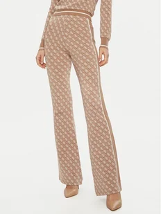 Guess Spodnie materiałowe W3YB38 Z37K0 Beżowy Regular Fit - Spodnie sportowe damskie - miniaturka - grafika 1
