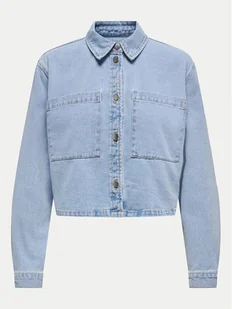 JDY Kurtka jeansowa Marly 15338847 Błękitny Oversize - Kurtki damskie - miniaturka - grafika 1