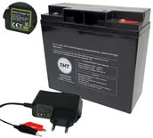 Ładowarki i akumulatory - Akumulator żelowy AGM 12V 17Ah + ŁADOWARKA PW - miniaturka - grafika 1