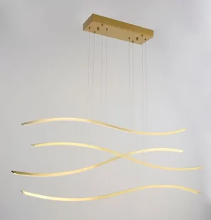 Azzardo Waves LED lampa wisząca 4-punktowa złota AZ4058 - Lampy sufitowe - miniaturka - grafika 1