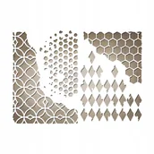 Scrapbooking - WYKROJNIK do papieru Sizzix Thinlits - Mixed Media 660220 ażurowe tło - miniaturka - grafika 1