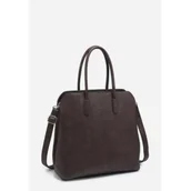 Torebki damskie - Elegancka Pojemna Torba Brązowa Torebka Damska LUIGISANTO Pasek - miniaturka - grafika 1