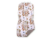 Akcesoria do wózków - Wkładka do wózka BOBONO minky- łapacze snów białe/szary - miniaturka - grafika 1