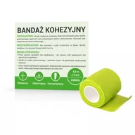 Apteczki i materiały opatrunkowe - Paso TRADING SP. Z O.O. bandaż kohezyjny 4,5 m x 5 cm zielony 1 sztuka 9103788 - miniaturka - grafika 1