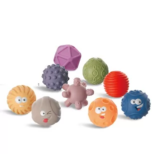 Piłeczki sensoryczne - miękkie klocki 9 szt - Zabawki sensoryczne - miniaturka - grafika 1
