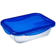 Pojemniki kuchenne - Dajar Pyrex 4937552 pojemnik na  prostokątne 30 x 22 cm 340 CL, z pokrywką Cook & Go Pyrex, niebieski, 31 x 23 x 9 cm 4937552 - miniaturka - grafika 1