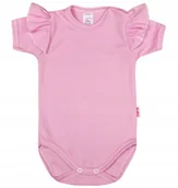 Body dla niemowląt - Body KRÓTKI rękaw z FALBANKĄ JAGODOWE r 98 KLEKLE - miniaturka - grafika 1