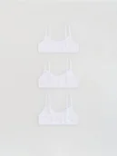 Majtki dla dzieci - Reserved - Bieliźniany top na ramiączkach 3 pack - biały - miniaturka - grafika 1