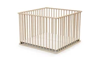 Łóżeczka i kojce - WEBABY - Drewniany kojec dla dziecka z surowego buku 100 x 100 cm - miniaturka - grafika 1