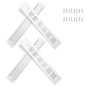 Kratki wentylacyjne - Aluminiowa kratka wentylacyjna ze śrubami do wentylacji szaf i pomieszczeń, 30 x 5 cm, biała, 4 sztuki - miniaturka - grafika 1