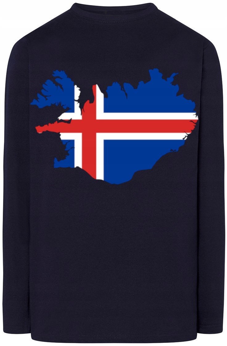 Islandia Męska Modna Bluza Longsleeve Rozm.S