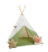 SowkaDesign Namiot tipi dla dzieci, bawełna, kura, leśna polana