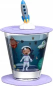 Miseczki i talerzyki dla dzieci - Leonardo Szklanka z pokrywą i spodkiem 215ml kosmos BAMBINI AVVENTURA - Leonardo - miniaturka - grafika 1
