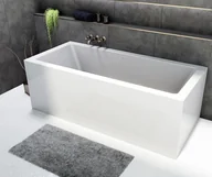 Wanny - Riho Rethink Cubic Plug&Play Back2Wall Wanna prostokątna 200x90 cm biały połysk B110024005 - miniaturka - grafika 1