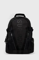 Plecaki - Superdry plecak męski kolor czarny duży gładki - miniaturka - grafika 1