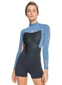 Stroje kąpielowe - Roxy Damski kostium kąpielowy 2/2 mm Prologue - Back Zip Long Sleeve Springsuit for Women kostium kąpielowy, Cloud BLK/POWDERDGREY/Sunglow, 4 - miniaturka - grafika 1