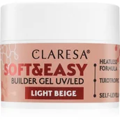 Żele do paznokci - Claresa - Żel budujący SOFT&EASY Builder Gel Light Beige 12g - miniaturka - grafika 1