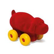 Zabawki sensoryczne - Rubbabu Rubbabu Pies pojazd sensoryczny czerwony - miniaturka - grafika 1