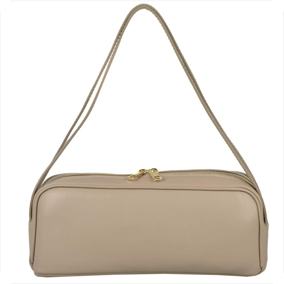 Borse in Pelle M naturalna skóra gładka torba kuferek beżowy jamnik