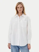 Koszule damskie - Guess Jeans Koszula W4YH22 WGCF1 Biały Relaxed Fit - miniaturka - grafika 1