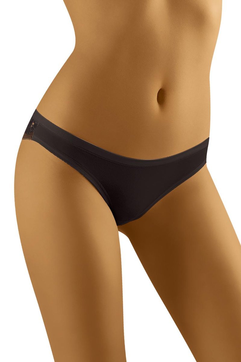 Wol-Bar Soft Flossy czarny XL Majtki figi