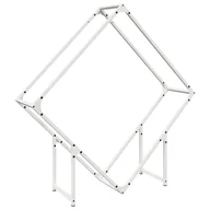 Wózki magazynowe - vidaXL Stojak na drewno opałowe biały 100x25x100 cm - miniaturka - grafika 1