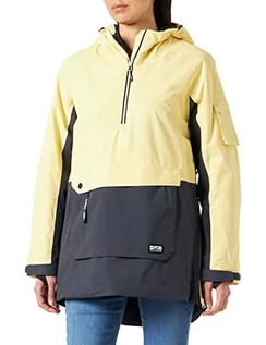 Kurtki narciarskie - 4F Damska kurtka snowboardowa Kuds003 Jeans, żółta (Light Lemon), XL, żółty (Light Lemon) - grafika 1