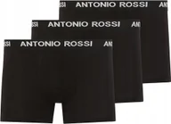 Majtki męskie - Antonio Rossi Bokserki Męskie 3 Pack Czarne Logo XXL Jsb - miniaturka - grafika 1