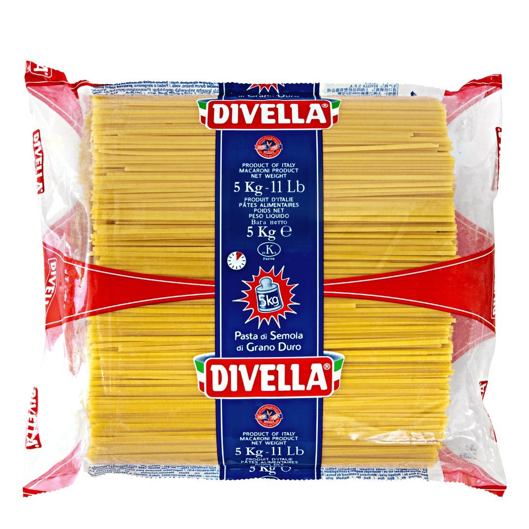 Włoski makaron Linguine płaskie spaghetti HORECA 5 kg Divella
