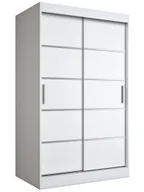 Szafy - Biała dwudrzwiowa szafa przesuwna 120 G9-R38 - miniaturka - grafika 1