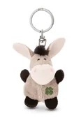 Plecaki - Breloczek osioł z koniczyną 5cm - szary - Lojalny towarzysz dla wszystkich grup wiekowych z karabińczykiem, idealny do plecaka, torby, smyczy lub kluczy 62069 - miniaturka - grafika 1