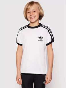 Adidas T-Shirt 3Stripes Tee DV2901 Biały Regular Fit - Odzież sportowa dziecięca - miniaturka - grafika 1