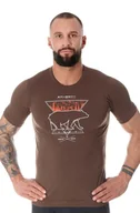 Koszulki sportowe męskie - Koszulka męska z merino Brubeck Outdoor Wool Pro SS12650A brązowy niedźwiedź - miniaturka - grafika 1