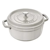 Garnki - Staub Garnek żeliwny okrągły La Cocotte 5,2 L biała trufla 40501-413-0 - miniaturka - grafika 1