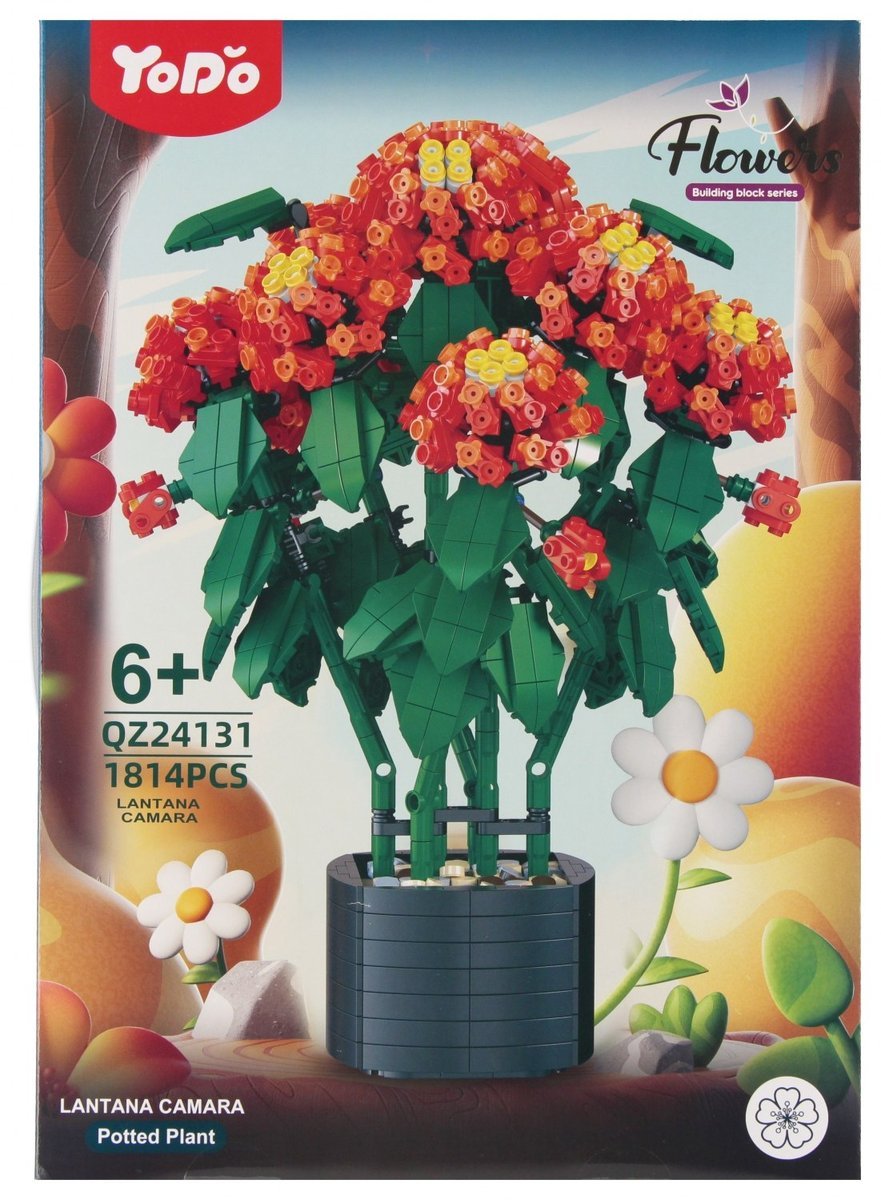 MEGA CREATIVE, Klocki Konstrukcyjne Kwiaty 1814 Elementów