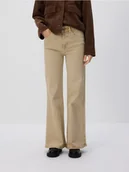 Spodnie damskie - Reserved - Jeansy flare z wysokim stanem - beżowy - miniaturka - grafika 1