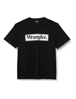 Koszulki męskie - Wrangler T-shirt męski, czarny, M - grafika 1