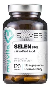 MYVITA SILVER 100% Selen 100mcg, 120kaps. MyVita 21PRJSEL12 - Witaminy i minerały - miniaturka - grafika 1