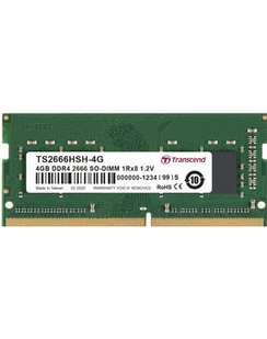 TRANSCEND 4GB DDR4 2666Mhz SO-DIMM 1Rx8 512Mx8 CL19 1.2V - Pamięci RAM - miniaturka - grafika 1