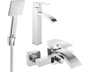 Zestawy baterii łazienkowych - Mexen Libra R45 zestaw wannowy, chrom - 745113R45-00 - miniaturka - grafika 1