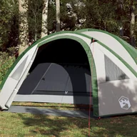 Namioty - vidaXL Namiot kempingowy, 4-os., zielony, 300x250x132 cm, tafta 185T - miniaturka - grafika 1