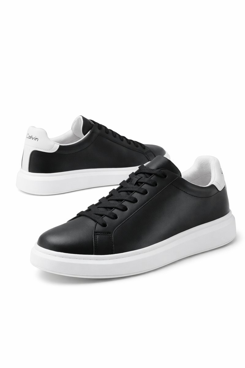 CALVIN KLEIN LOW TOP LACE UP CZARNE SPORTOWE BUTY MĘSKIE SKÓRZANE 44 1I4A