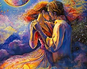 Dekoratorstwo - Haft Diamentowy Zakochana Para - Taniec 45x55 cm - miniaturka - grafika 1